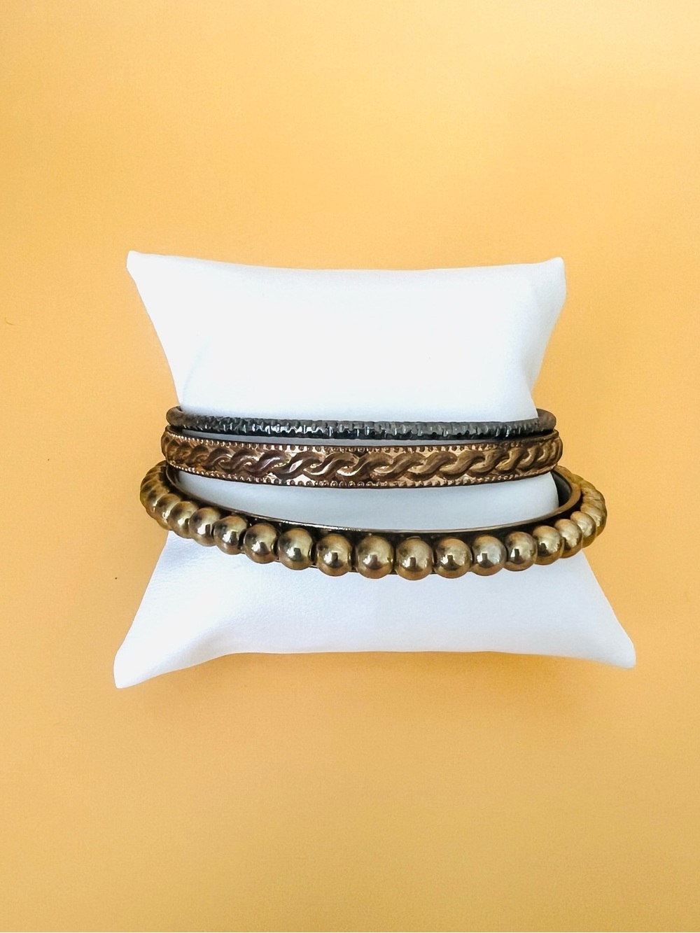 Black Gold and copper Colors Bracelet Set